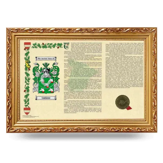 Gutierre Armorial Landscape Framed - Gold