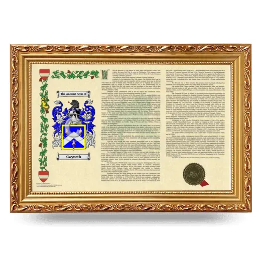 Gwyneth Armorial Landscape Framed - Gold