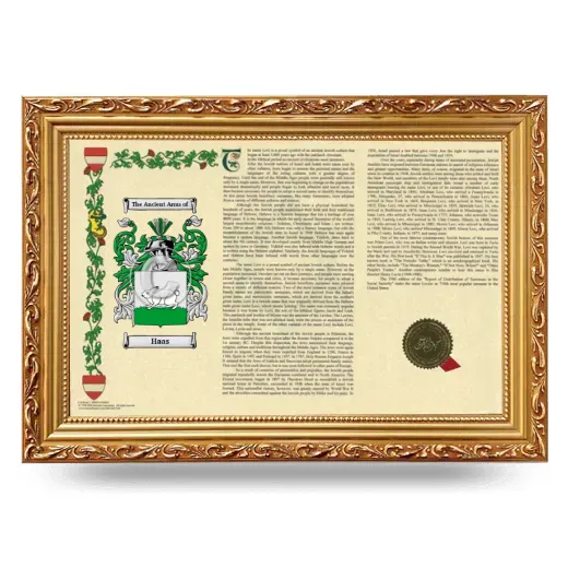 Haas Armorial Landscape Framed - Gold