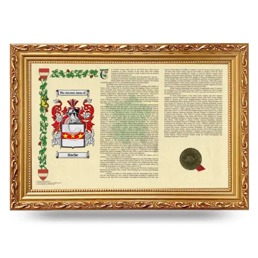 Hache Armorial Landscape Framed - Gold