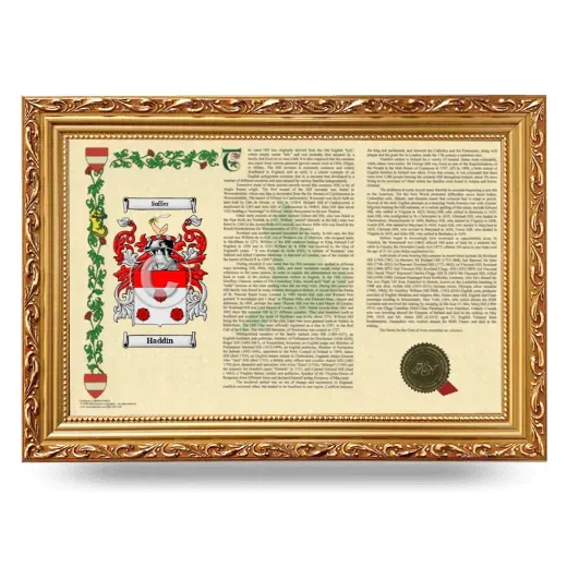 Haddin Armorial Landscape Framed - Gold