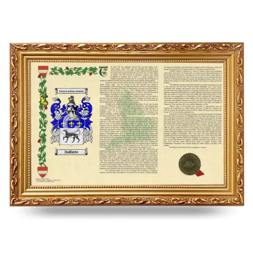 Halfarte Armorial Landscape Framed - Gold