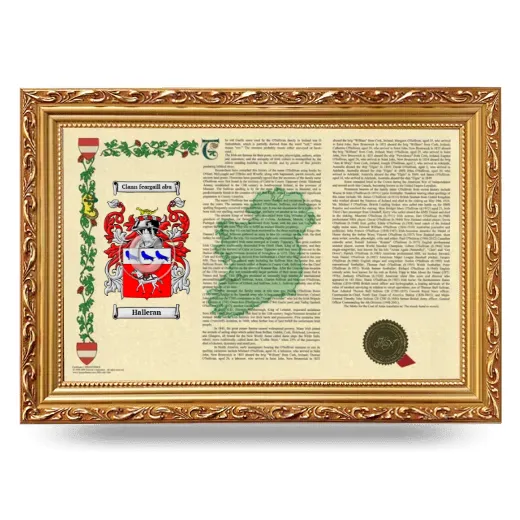 Halleran Armorial Landscape Framed - Gold