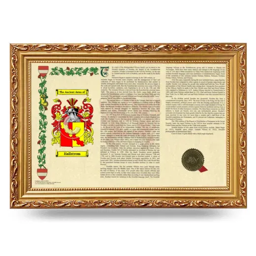 Hallstrom Armorial Landscape Framed - Gold