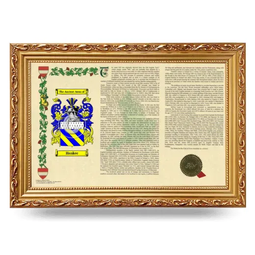 Hankee Armorial Landscape Framed - Gold