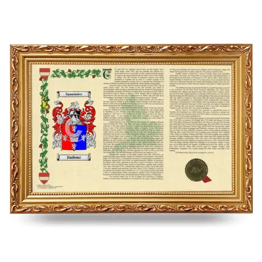 Harbour Armorial Landscape Framed - Gold