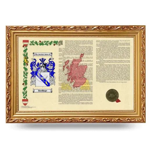 Hardinge Armorial Landscape Framed - Gold