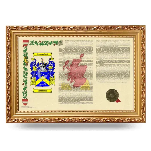 Harstein Armorial Landscape Framed - Gold