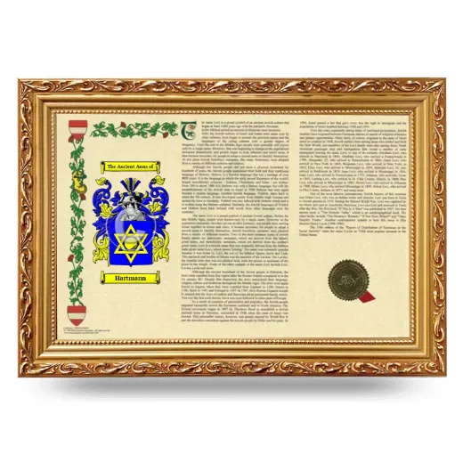 Hartmann Armorial Landscape Framed - Gold