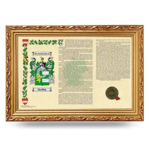 Hassling Armorial Landscape Framed - Gold