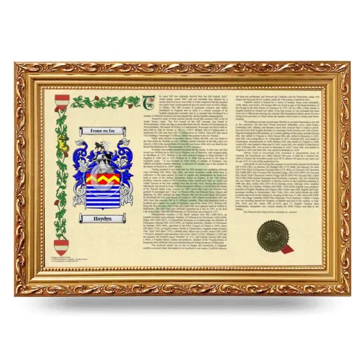 Haydyn Armorial Landscape Framed - Gold