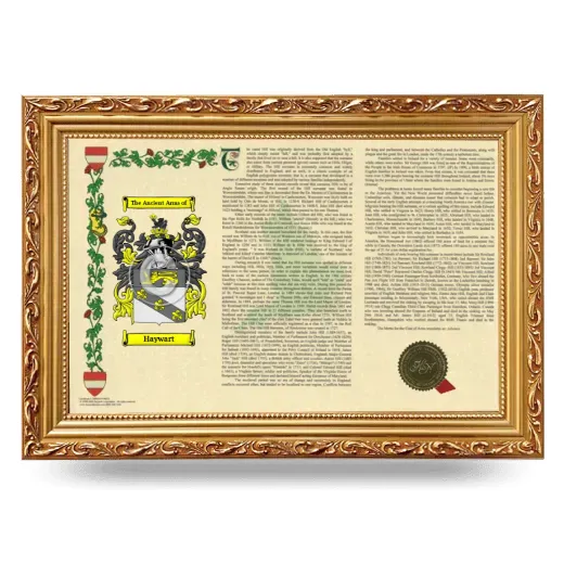 Haywart Armorial Landscape Framed - Gold
