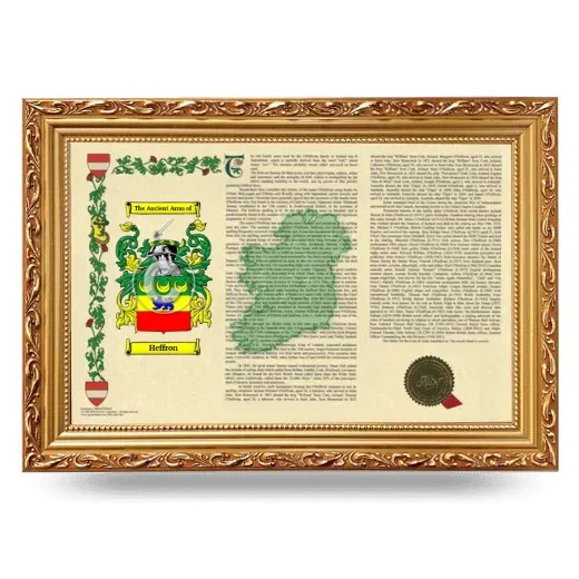 Heffron Armorial Landscape Framed - Gold
