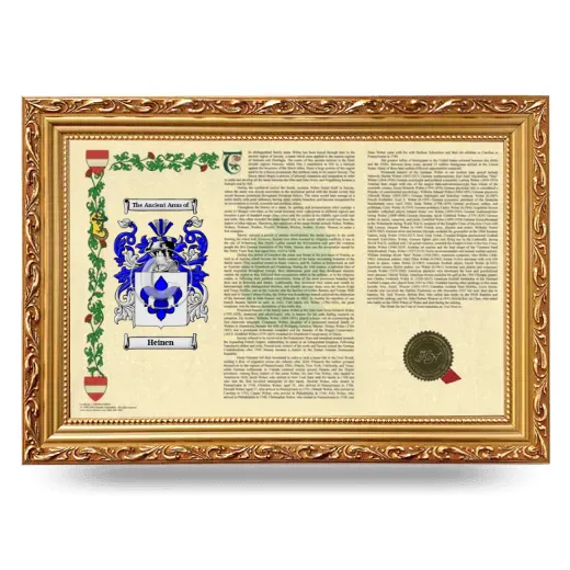 Heinen Armorial Landscape Framed - Gold