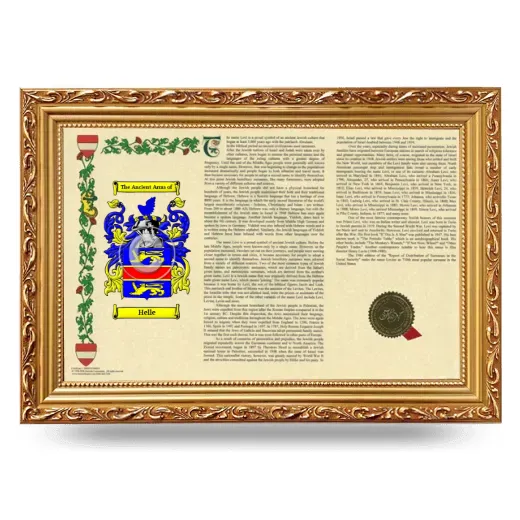 Helle Armorial Landscape Framed - Gold