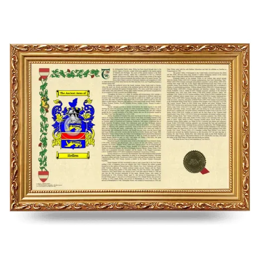 Hellen Armorial Landscape Framed - Gold
