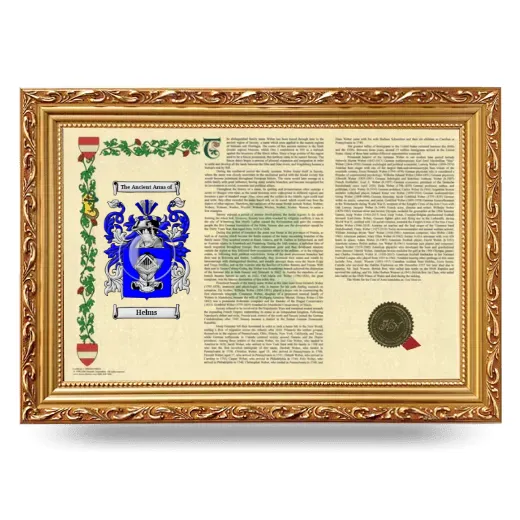 Helms Armorial Landscape Framed - Gold