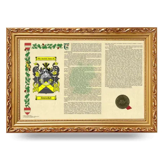 Hentschel Armorial Landscape Framed - Gold
