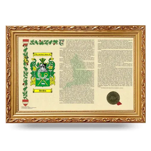 Herden Armorial Landscape Framed - Gold