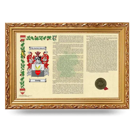 Hertig Armorial Landscape Framed - Gold