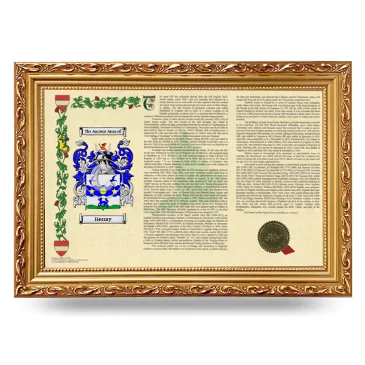 Hessay Armorial Landscape Framed - Gold