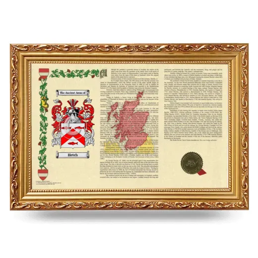 Hetch Armorial Landscape Framed - Gold