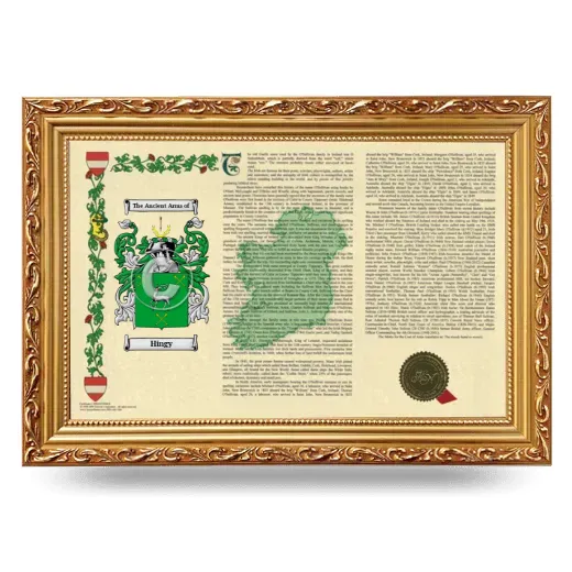 Hingy Armorial Landscape Framed - Gold