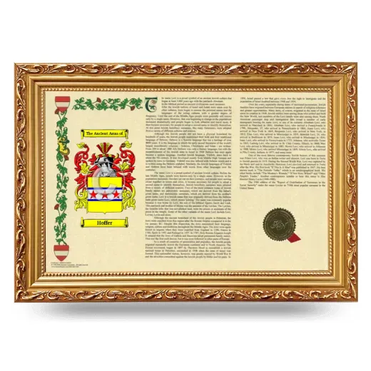 Hoffer Armorial Landscape Framed - Gold
