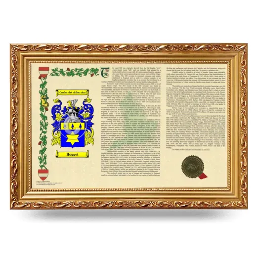 Hogget Armorial Landscape Framed - Gold