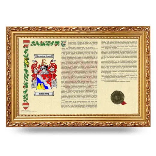Holmberg Armorial Landscape Framed - Gold