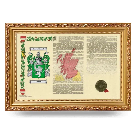 Home Armorial Landscape Framed - Gold