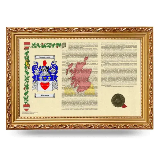 Houson Armorial Landscape Framed - Gold