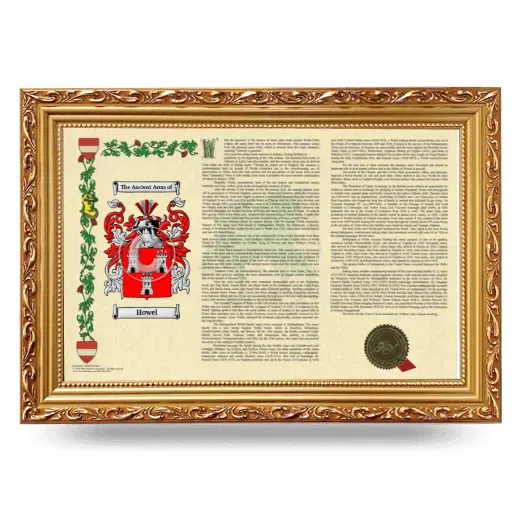 Howel Armorial Landscape Framed - Gold