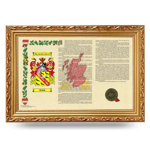 Howie Armorial Landscape Framed - Gold