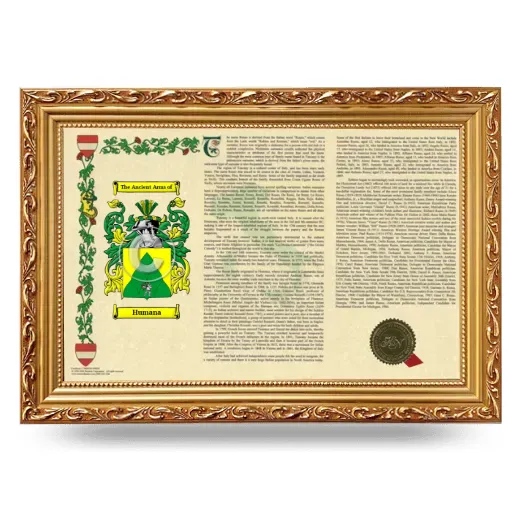 Humana Armorial Landscape Framed - Gold