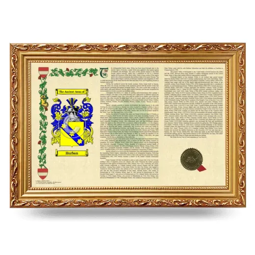 Hurban Armorial Landscape Framed - Gold