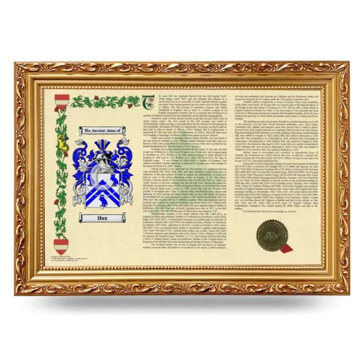Hux Armorial Landscape Framed - Gold