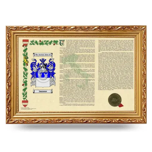 Iannone Armorial Landscape Framed - Gold