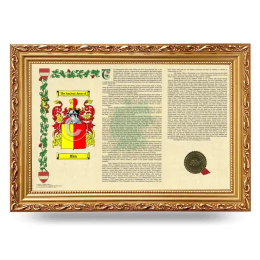 Ifan Armorial Landscape Framed - Gold