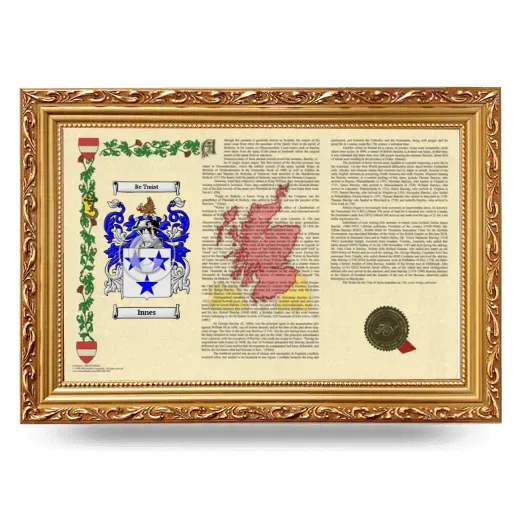 Innes Armorial Landscape Framed - Gold