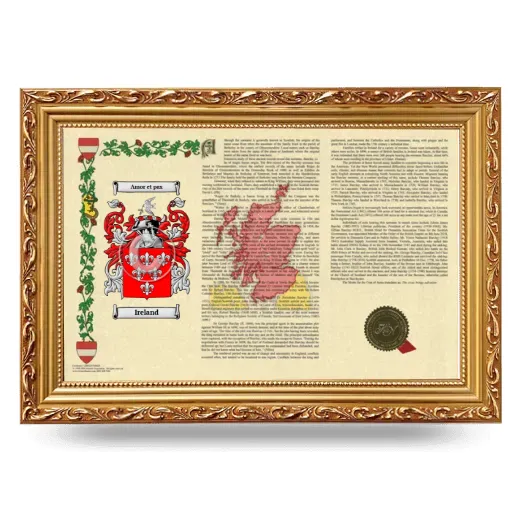 Ireland Armorial Landscape Framed - Gold