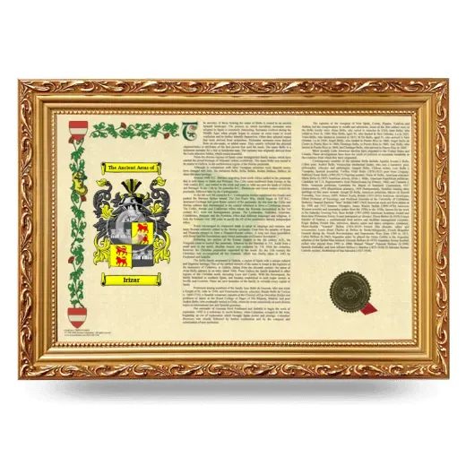 Irizar Armorial Landscape Framed - Gold