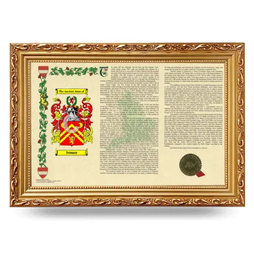 Ivanny Armorial Landscape Framed - Gold