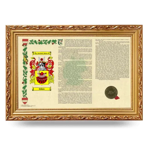Jahan Armorial Landscape Framed - Gold