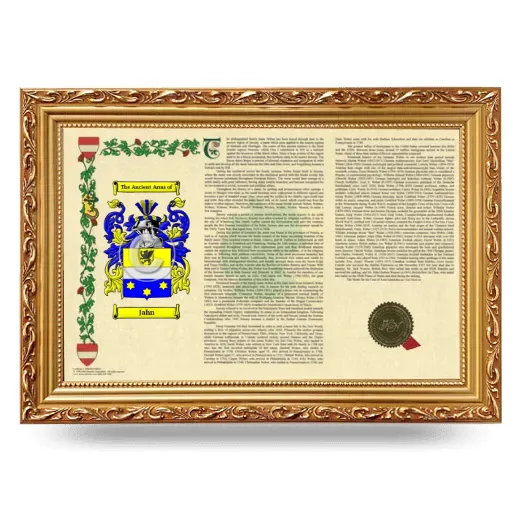 Jahn Armorial Landscape Framed - Gold