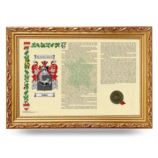 Jamin Armorial Landscape Framed - Gold