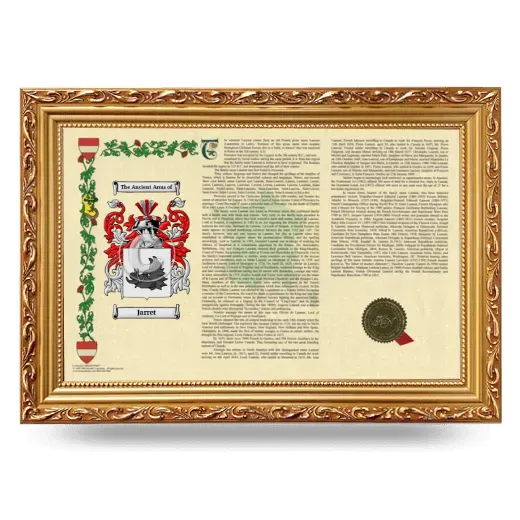 Jarret Armorial Landscape Framed - Gold