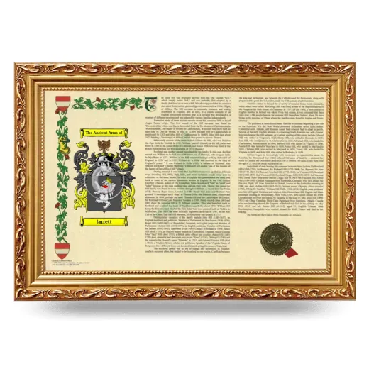 Jarrett Armorial Landscape Framed - Gold