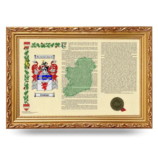 Jennings Armorial Landscape Framed - Gold