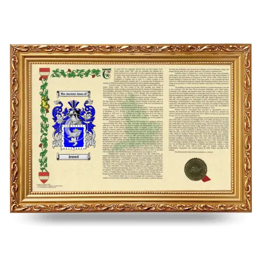 Jerred Armorial Landscape Framed - Gold